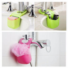 Load image into Gallery viewer, Bathroom &amp; Kitchen Sink Sponge Holder Storage