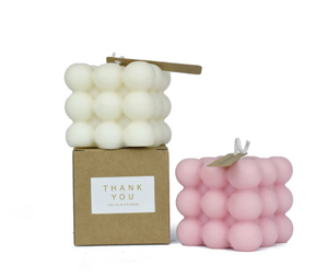 Bubble Cube Candle Cute Soy Wax Aromatherapy Small Candles scented relaxing Birthday Gift 1PC