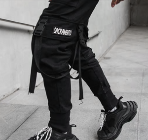 Hip Hop Pants Trousers Ribbons Streetwear Joggers