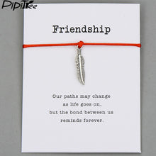 Load image into Gallery viewer, Pipitree Life Tree Angel Leaf Heart Crown Charm Wish Bracelet Red String Bracelets for Women Men Kids Lovers Couple Jewelry Gift