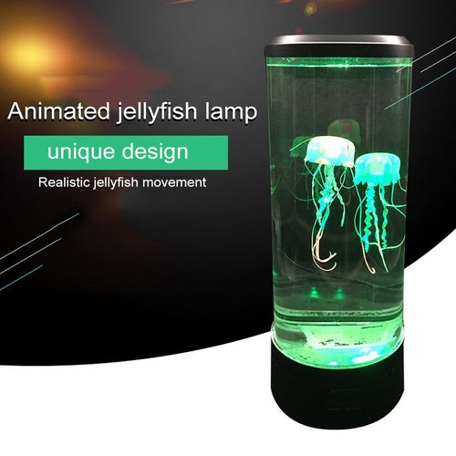 7 Color Changing LED Jellyfish Lamp Aquarium Bedside Night Light Decorative Romantic Atmosphere USB Charging Creative Gift