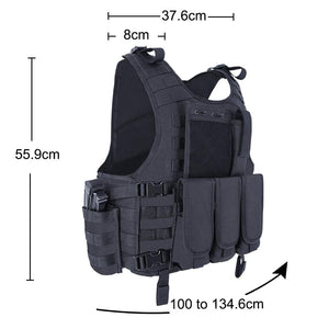 MGFLASHFORCE Molle Airsoft Vest Tactical Vest Plate Carrier Swat Fishing Hunting Vest Military Army Armor Police Vest