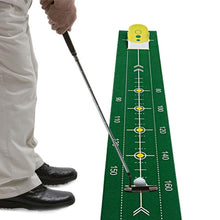 Load image into Gallery viewer, Professional Portable Roll Up Accurate Golf Club Putt Trainer Putting Green Mat Simulator Indoor Outdoor Training Aid Equipment