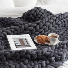 Load image into Gallery viewer, Handmade Chunky Knit Blanket