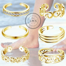 Load image into Gallery viewer, 6 Piece Summer Beach Foot Jewelry