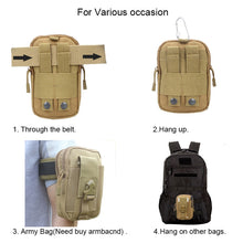 Load image into Gallery viewer, IKSNAIL Tactical Pouch Molle Hunting Bags Belt Waist Bag Military Tactical Pack Outdoor Pouches Case Pocket Camo Bag For Iphone