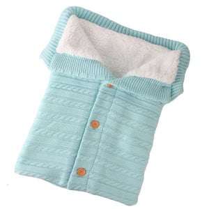 Newborn Swaddle Blanket, Baby Knit Blanket Swaddle Sleeping Bag