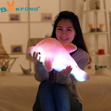 Load image into Gallery viewer, Colorful Dolphin Plush Doll Toy Luminous Plush Stuffed Flashing Cushion Pillow With LED Light