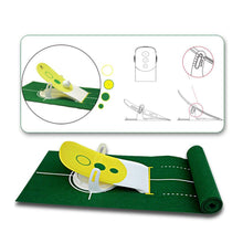 Load image into Gallery viewer, Professional Portable Roll Up Accurate Golf Club Putt Trainer Putting Green Mat Simulator Indoor Outdoor Training Aid Equipment