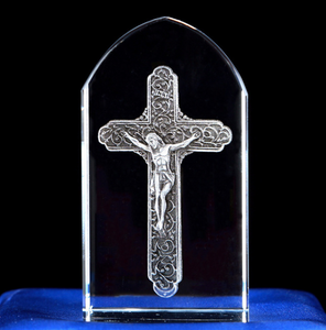 Creative 3D Carved Crystal Crafts Christian Catholic Crystal Living Room