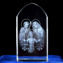 Load image into Gallery viewer, Creative 3D Carved Crystal Crafts Christian Catholic Crystal Living Room