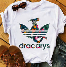 Load image into Gallery viewer, Unisex DRACARYS Funny T-Shirt  Summer New Casual White