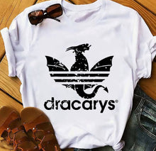 Load image into Gallery viewer, Unisex DRACARYS Funny T-Shirt  Summer New Casual White