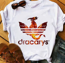 Load image into Gallery viewer, Unisex DRACARYS Funny T-Shirt  Summer New Casual White