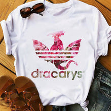 Load image into Gallery viewer, Unisex DRACARYS Funny T-Shirt  Summer New Casual White