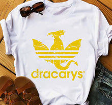 Load image into Gallery viewer, Unisex DRACARYS Funny T-Shirt  Summer New Casual White