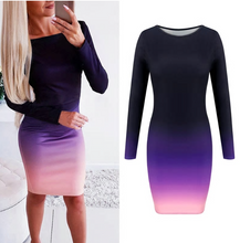 Load image into Gallery viewer, Women Office Elegant Dress Long Sleeve Stretch Bodycon