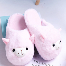 Load image into Gallery viewer, Fluffy alpaca slippers