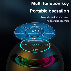 Mini Bluetooth Speaker LED Display Alarm Clock