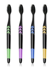 Load image into Gallery viewer, 4 Pieces Charcoal Bamboo Toothbrush/