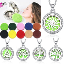 Load image into Gallery viewer, Aroma Locket Necklace Magnetic Stainless Steel Aromatherapy Essential Oil Diffuser