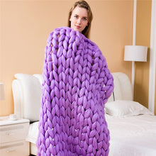 Load image into Gallery viewer, Handmade Chunky Knit Blanket