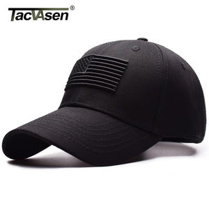 TACVASEN Tactical Baseball Cap Men Summer USA Flag Sun Protection Snapback Cap Male Fashion Casual Golf Baseball Hat Airsoft Hat