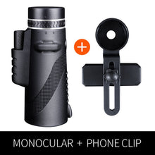 Load image into Gallery viewer, Powerful Monocular Telescope for Smartphone 40X60 Military Spyglass High Quality Large Eyepiece HD Hunting Spotting Scope Mount