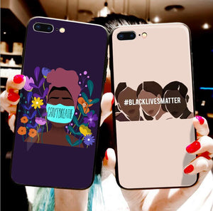 Black Lives Matter GEORGE FLOYD PHONE CASE For iphone 6/6s, 6Plus 7 / 8 , 7Plus X , XS , XR , XSMax 11pro  I CAN'T BREATHE CASE