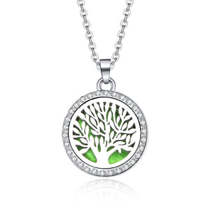 Aroma Locket Necklace Magnetic Stainless Steel Aromatherapy Essential Oil Diffuser