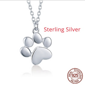 Cute Pets Footprints Paw Necklaces Pendants