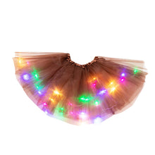 Load image into Gallery viewer, Kids Girls LED Light Up Cute Tutu Skirt Baby Girl Solid Lighten Pettiskirt Ballet Toddler Girls Lace Princess Fancy Costumes