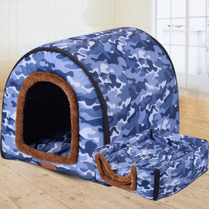 Warm PET House Comfortable Print Stars Kennel Foldable Sleeping Mat