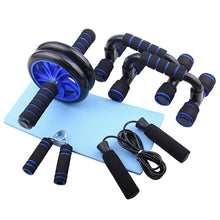 Load image into Gallery viewer, Muscle Exercise Equipment Abdominal Press Wheel Roller Home Fitness Equipment Gym Roller Trainer with Push UP Bar Jump Rope