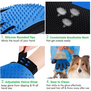 Pet Grooming Glove Gentle  Brush Glove