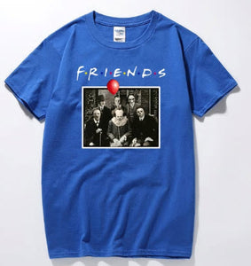 Cotton T-shirt Horror Friends Pennywise Michael Myers Jason ..