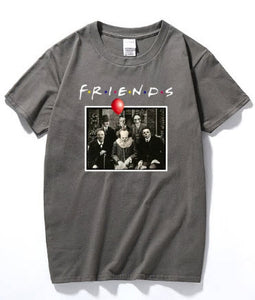 Cotton T-shirt Horror Friends Pennywise Michael Myers Jason ..