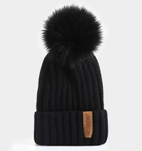 Load image into Gallery viewer, Women&#39;s Winter Hat Acrylic Pompom Beanies Warmth Ski Cap