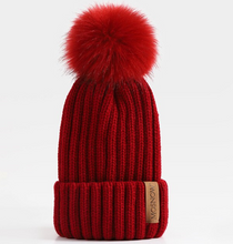 Load image into Gallery viewer, Women&#39;s Winter Hat Acrylic Pompom Beanies Warmth Ski Cap