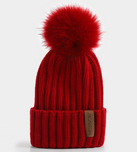 Load image into Gallery viewer, Women&#39;s Winter Hat Acrylic Pompom Beanies Warmth Ski Cap