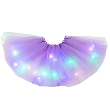 Load image into Gallery viewer, Kids Girls LED Light Up Cute Tutu Skirt Baby Girl Solid Lighten Pettiskirt Ballet Toddler Girls Lace Princess Fancy Costumes