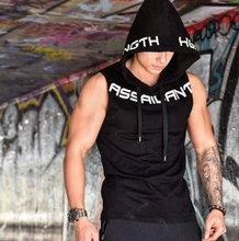 Load image into Gallery viewer, Men Hoodie Sweatshirts Fitness Clothes Bodybuilding Tank Top Sleeveless.