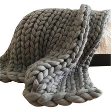 Load image into Gallery viewer, Handmade Chunky Knit Blanket