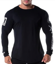 Load image into Gallery viewer, Men Long Sleeves Elasticity Muscle T Shirts Gym Clothing