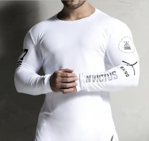 Men Long Sleeves Elasticity Muscle T Shirts Gym Clothing