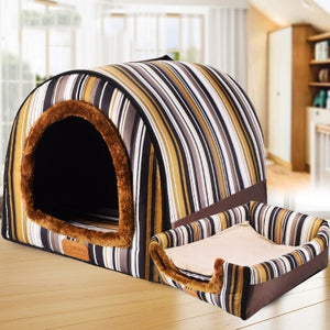 Warm PET House Comfortable Print Stars Kennel Foldable Sleeping Mat