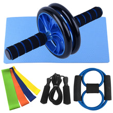 Load image into Gallery viewer, Muscle Exercise Equipment Abdominal Press Wheel Roller Home Fitness Equipment Gym Roller Trainer with Push UP Bar Jump Rope