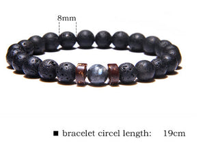 Men Bracelet Natural Moonstone Bracelet Tibetan Buddha