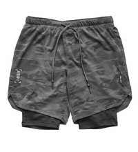 Load image into Gallery viewer, Men Double-Deck Fitness Bodybuilding Breathable Quick Drying Shorts.