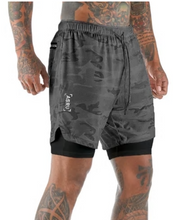 Load image into Gallery viewer, Men Double-Deck Fitness Bodybuilding Breathable Quick Drying Shorts.